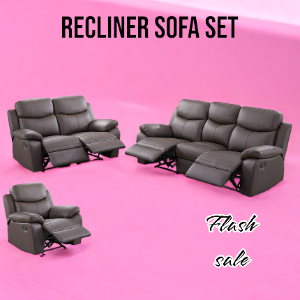 Ethiyo Recliner sofa (Full set) – PU Brown