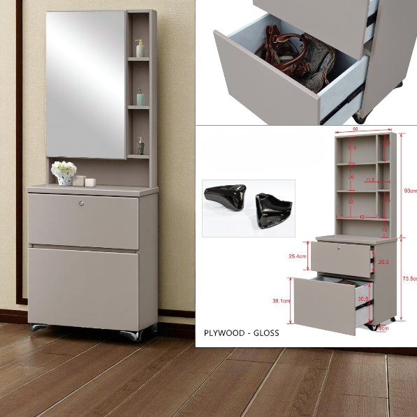 Abinaz Gloss Plywood Dressing Table