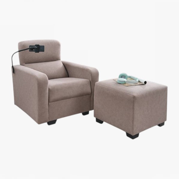 Aly Armchair with Stool - Pet Friendly Fabric
