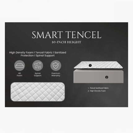 Zodiac 10" Foam Mattress - Smart Tencel