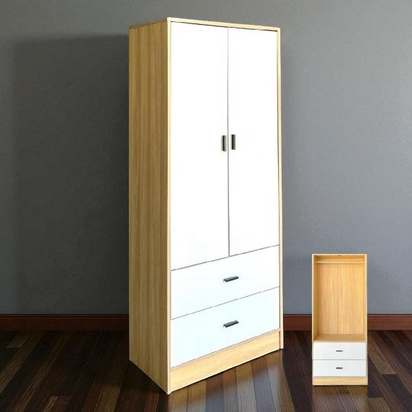 Hebba 2 Door with Drawer Wardrobe