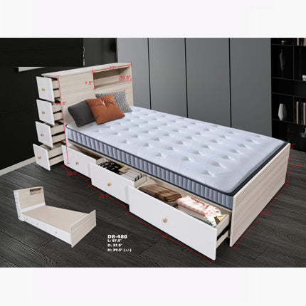 Zanam Wooden Bed with Drawer