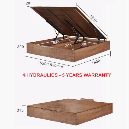 Anepen Wooden Divan Storage Bedframe