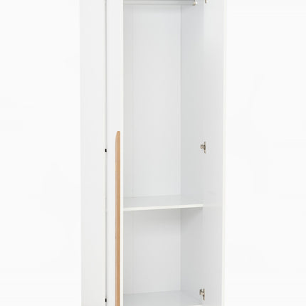 Enrich 2 Door Soft Closing Swing Door Wardrobe-White