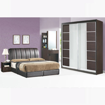Sanford 5pcs Bedroom Set – Walnut 8010