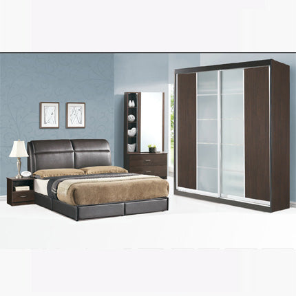 Sanford 5pcs Bedroom Set – Walnut 8011
