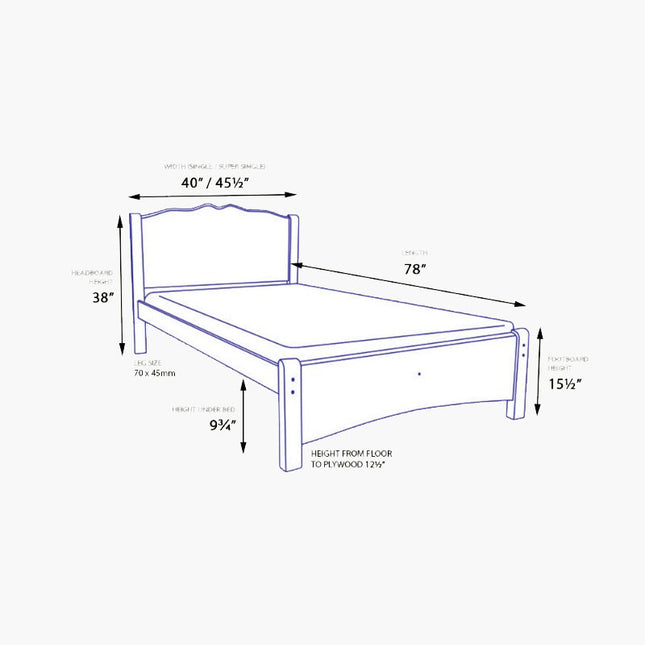 Cornell Wooden Bed