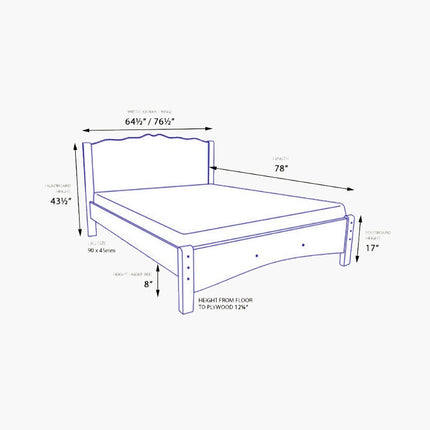 Cornell Wooden Bed