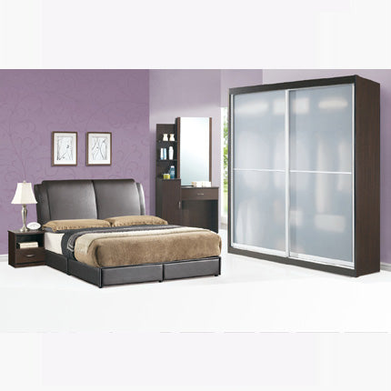 Sanford 5pcs Bedroom Set – Walnut 8017