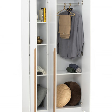 Enrich 3 Door Soft Closing Swing Door Wardrobe-White
