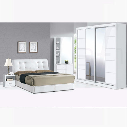Casla 5pcs Bedroom Set – White 8013
