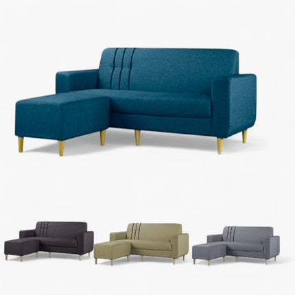 Julian Fabric Sofa + Ottoman