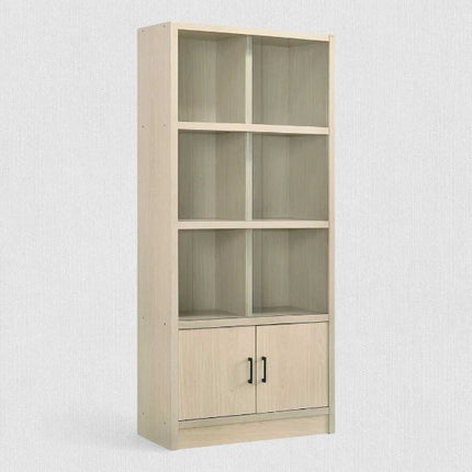 Dinon Book Shelf with Sliding Glass Door-Whitewash