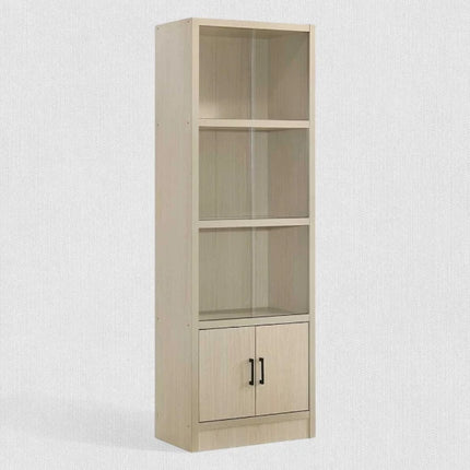 Dinon Book Shelf with Sliding Glass Door-Whitewash