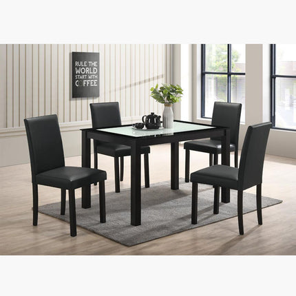 Cladin Glass Top Dining Set (1+4)