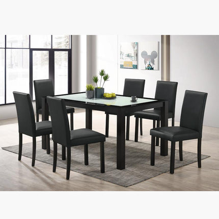 Cladin Glass Top Dining Set (1+4)