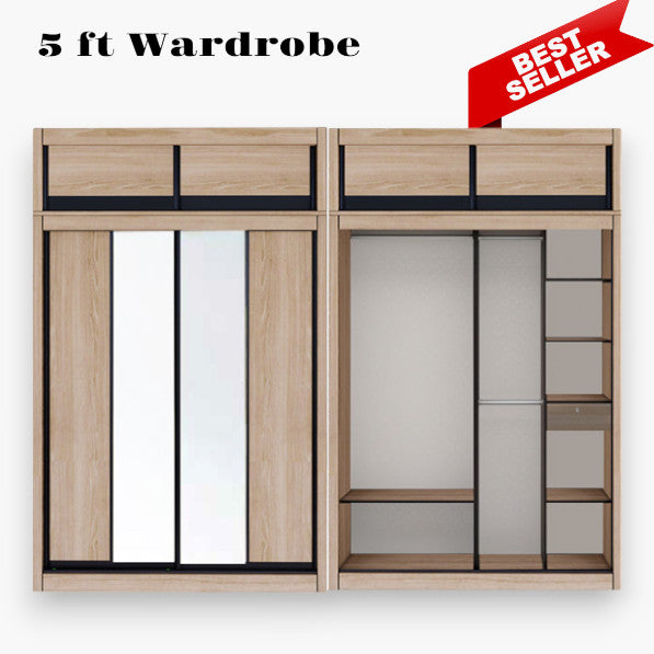 Lipa Sliding Wardrobe-5FT