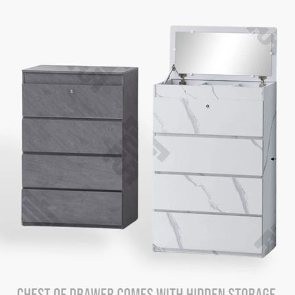 Uhani Chest of Drawer with Mirror and Hidden Storage