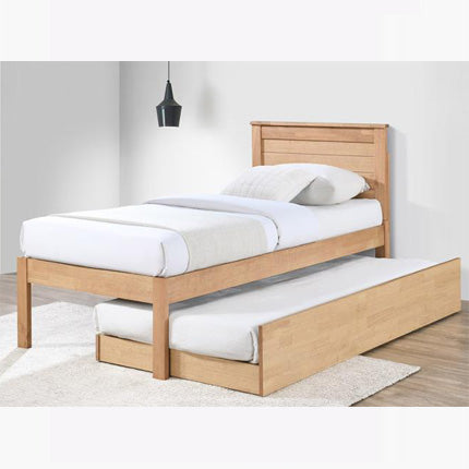 Nijon Wooden Bed With Pullout – Single