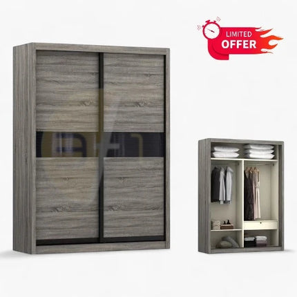 Brenty 5ft Solid Plywood Sliding Door Wardrobe