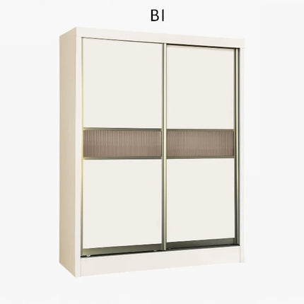 Densa Solid Plywood Sliding Wardrobe-Beige