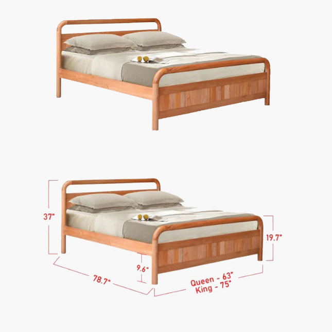 Pamela wooden queen bed