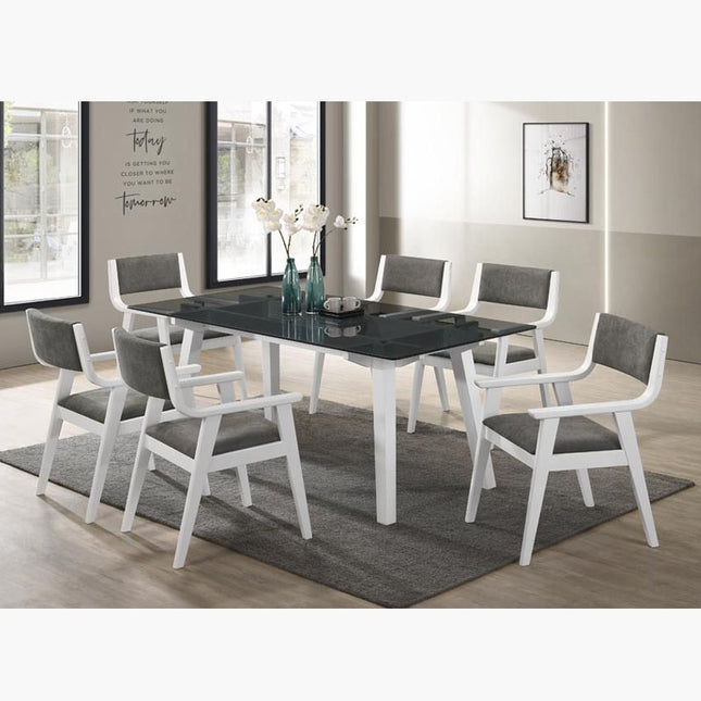 Vida Dining Set 1+6 – Glass Top