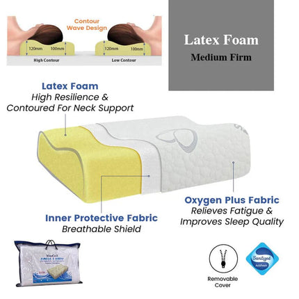 Aqua Latex Pillow Medium Firm