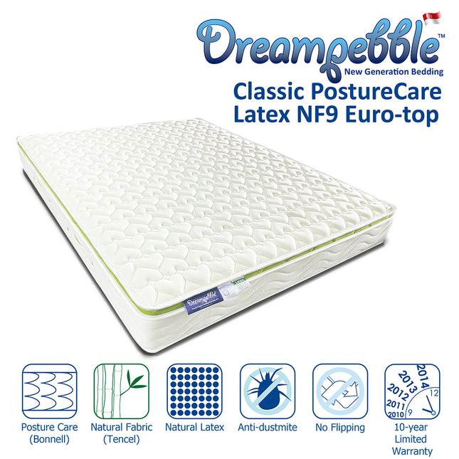 Dreampebble Classic PostureCare Latex NF9 Euro-top