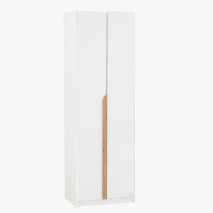 Enrich 2 Door Soft Closing Swing Door Wardrobe-White