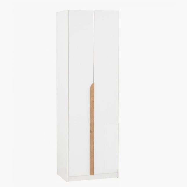 Enrich 2 Door Soft Closing Swing Door Wardrobe-White