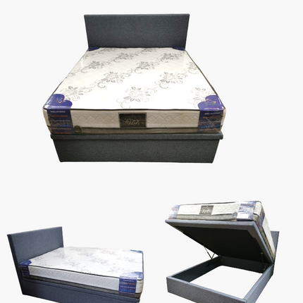 Remy Queen Fabric Storage bedfame -Promo