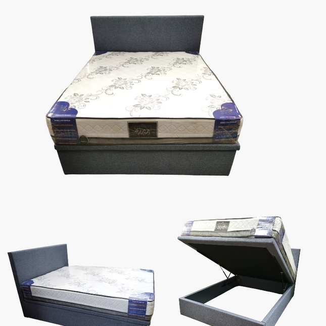 Remy Queen Fabric Storage bedfame -Promo