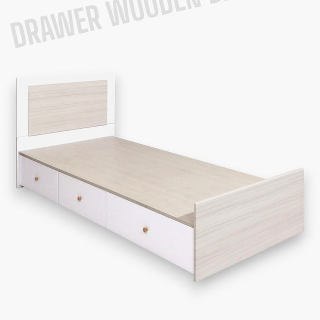 Akeni Wooden Bed with Drawer