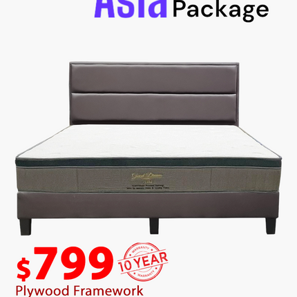 Asia Bed with Mattress Package