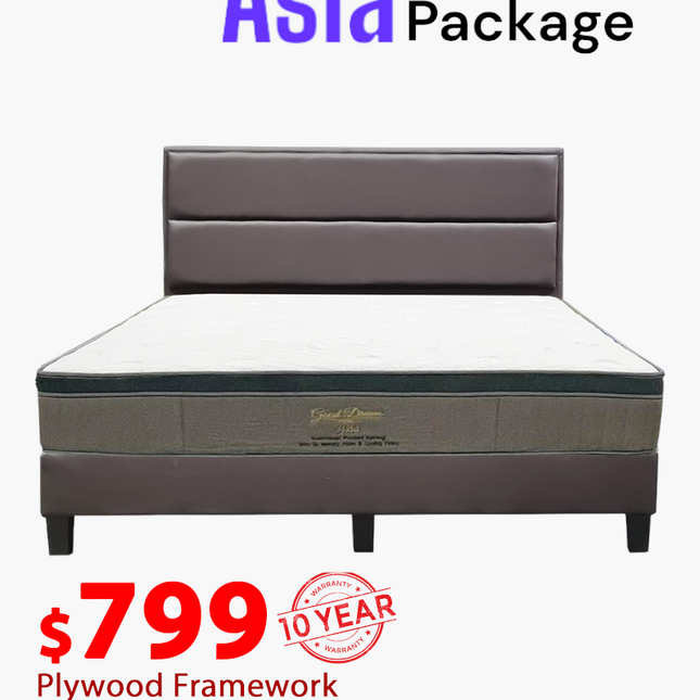 Asia Bed with Mattress Package