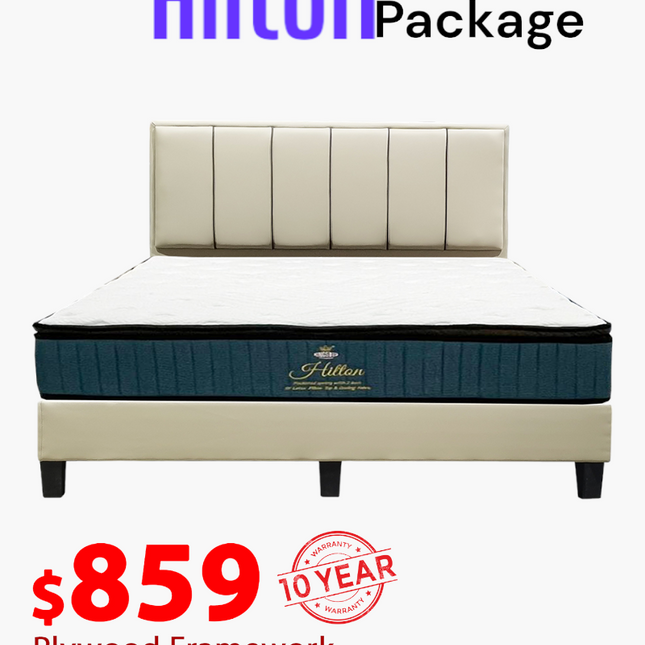 Hilton Bed with Mattress Package