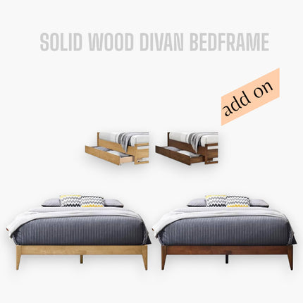 Solid wooded Divan Bedframe-QueenKing