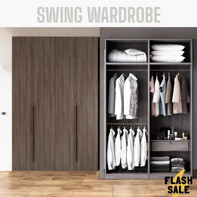 Margot Wardrobe-5x8ft open door -Cappucino