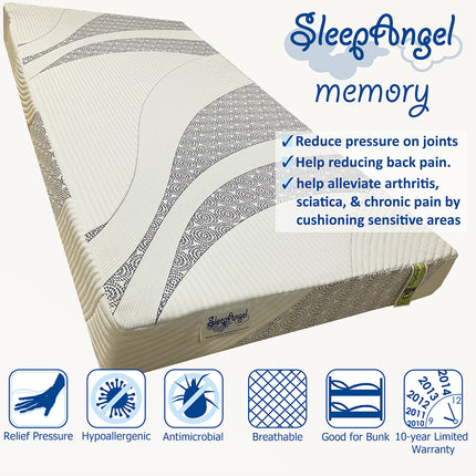 SleepAngel Premium Memory Foam Mattress