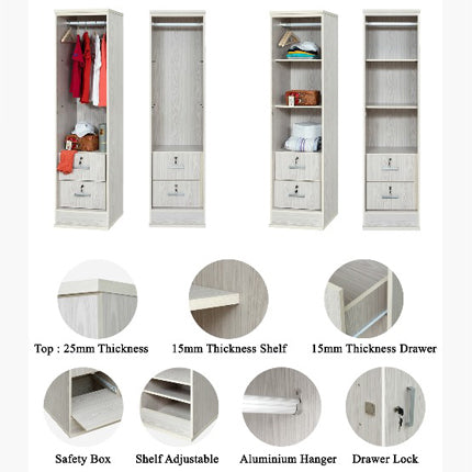 Bendra Open Door Wardrobe-Full Set