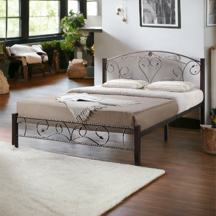 Jeni Metal Bedframe – Queen Copper