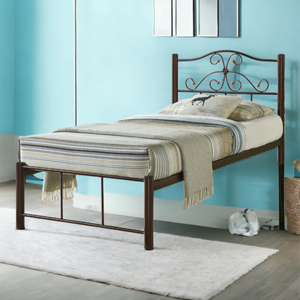 Jamin Metal Bedframe – Single Copper