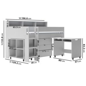 JIM Loft bed with Study desk