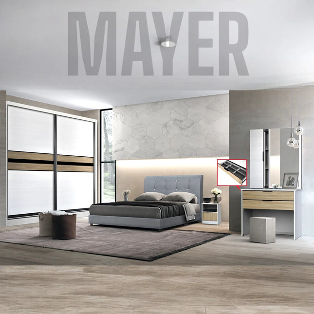 Mayer Bedroom Set-5Ft/6ft/8ft Wardrobe