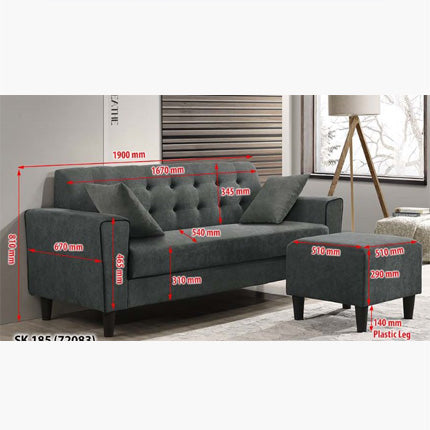 Benny 3 Seater + Stool