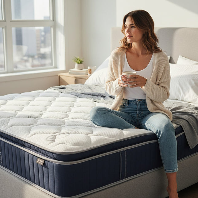 Sleep Zone – Dream Plus Pocketed Spring Mattress with Free Bedframe