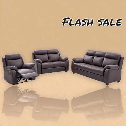 Ayuna Recliner Sofa (Full set) – PU Leather