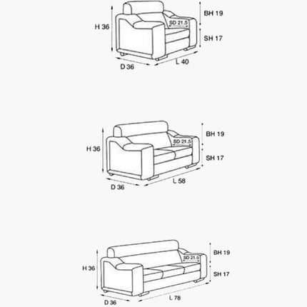 Ashaya Faux Leather Sofa