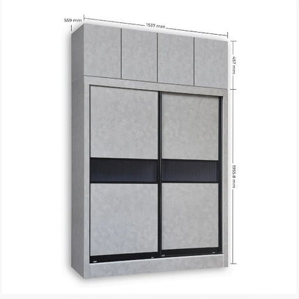 Densa Solid Plywood Sliding Wardrobe – Grey